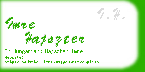 imre hajszter business card